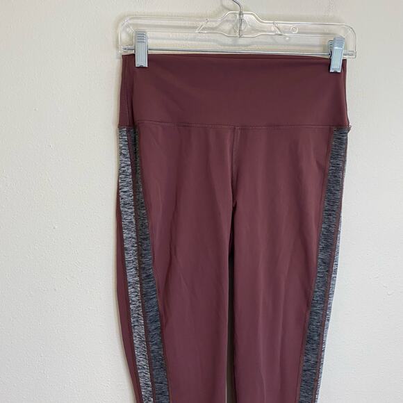 Vuori High Rise Racer Side Stripe Dusty Rose Leggings Size Medium - Picture 3 of 9